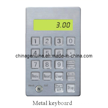 Zcheng Treibstoffspender Computer Edelstahl Metall Tastatur (vertikal)